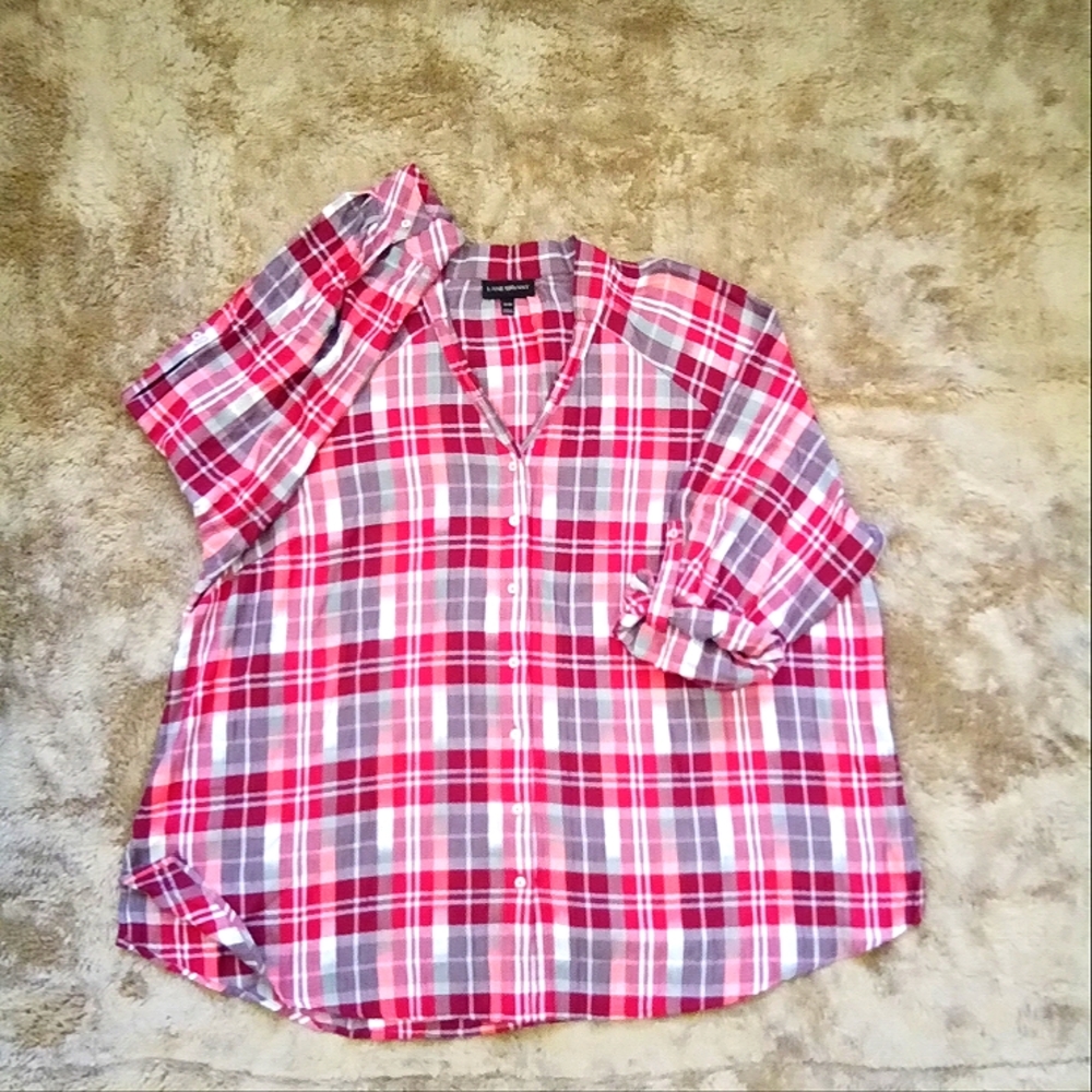 Lane Bryant plaid shirt